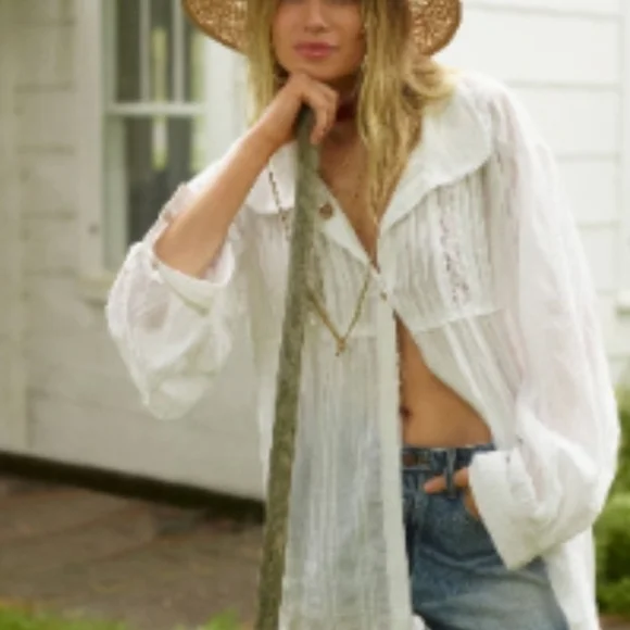 Pilcro Collared Pintuck Blouse - Picture 2 of 9